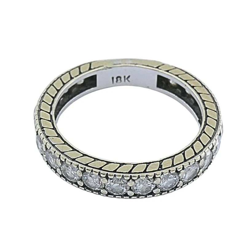18k White Gold Diamond Eternity Band Ring - 5