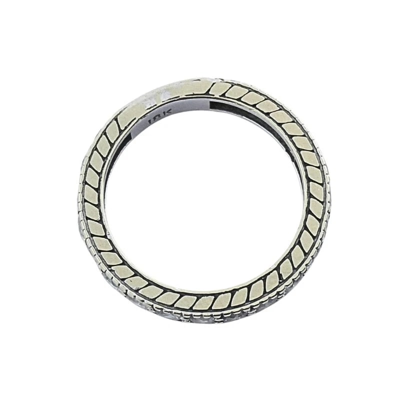 18k White Gold Diamond Eternity Band Ring - 6
