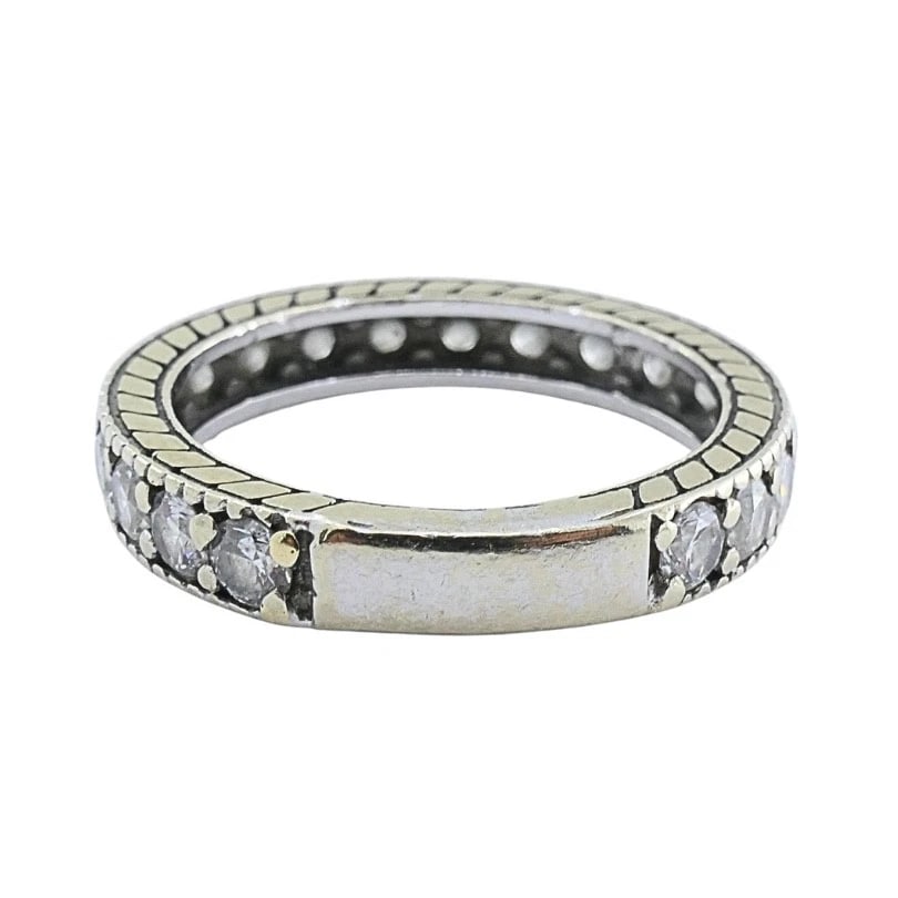 18k White Gold Diamond Eternity Band Ring - 7