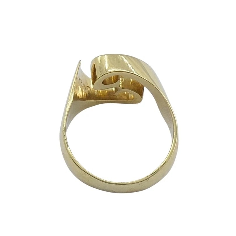 Renato Cipullo 18k Gold Sculptural Swirl Ring - 8