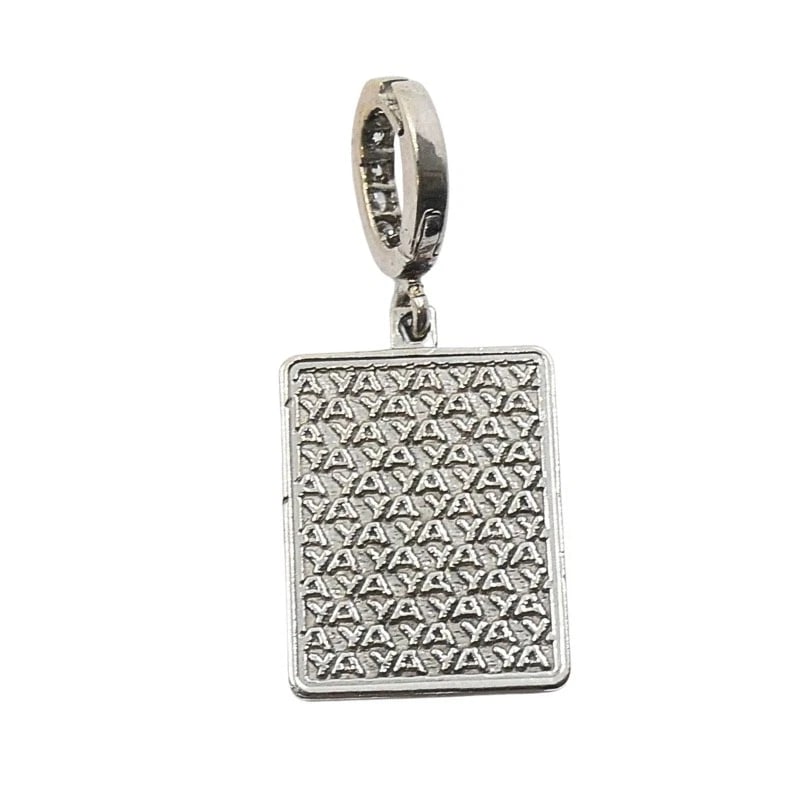 Vintage 12k Gold Domino Five Charm Pavé Diamond Bail - 6