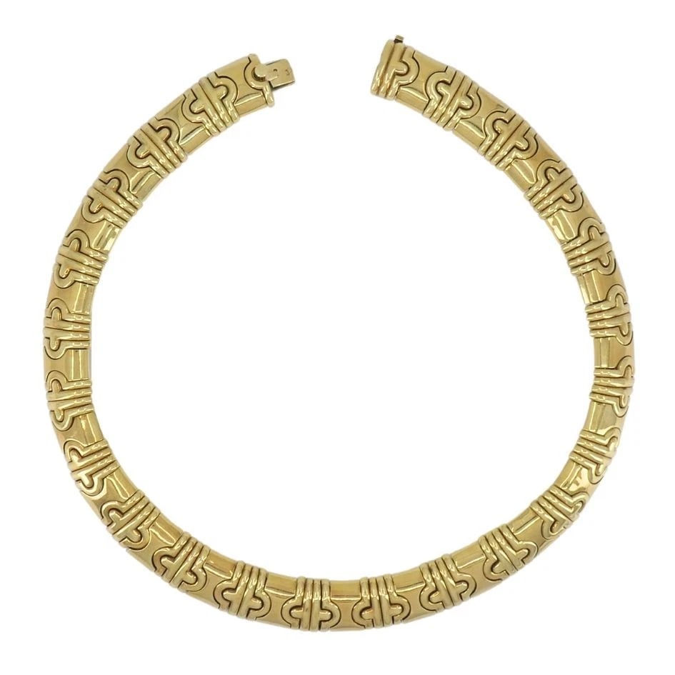 Vintage Bvlgari Bulgari 18k Gold Parentesi Necklace - 8