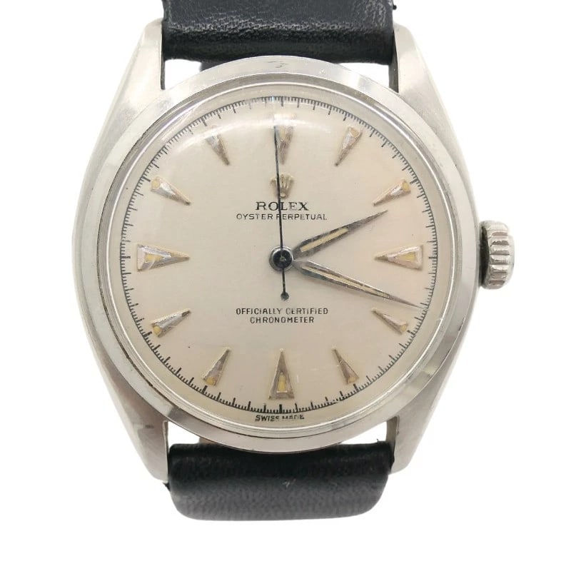 Vintage Rolex Oyster Perpetual 6084 Stainless Steel Wristwatch - 6