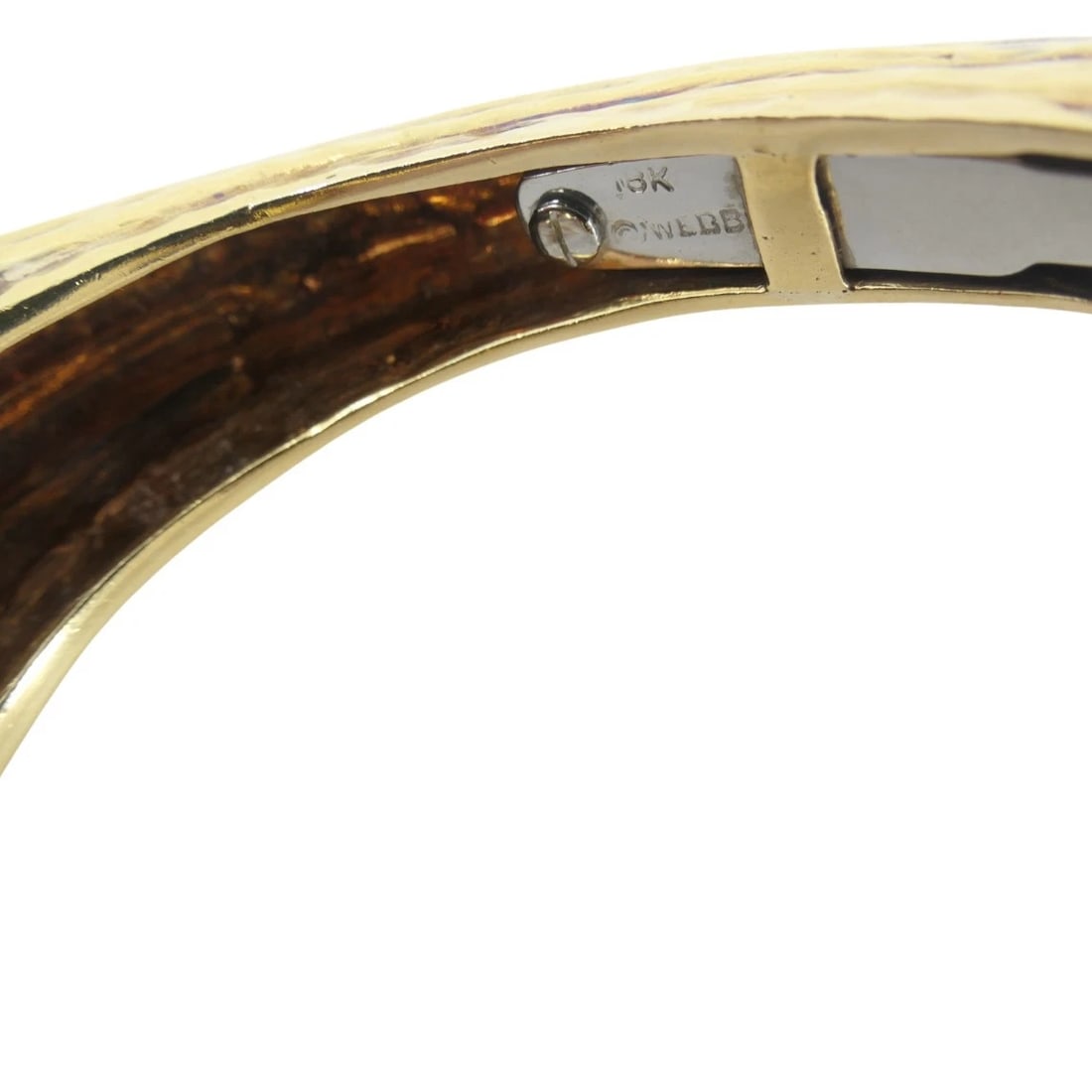 David Webb Hammered 18k Gold Cuff Bracelet - 6