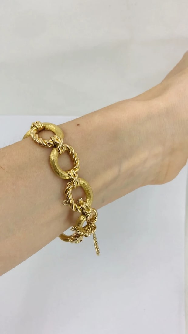 Vintage 18k Gold Tiffany & Co. Schlumberger Bracelet Rope Design - 2