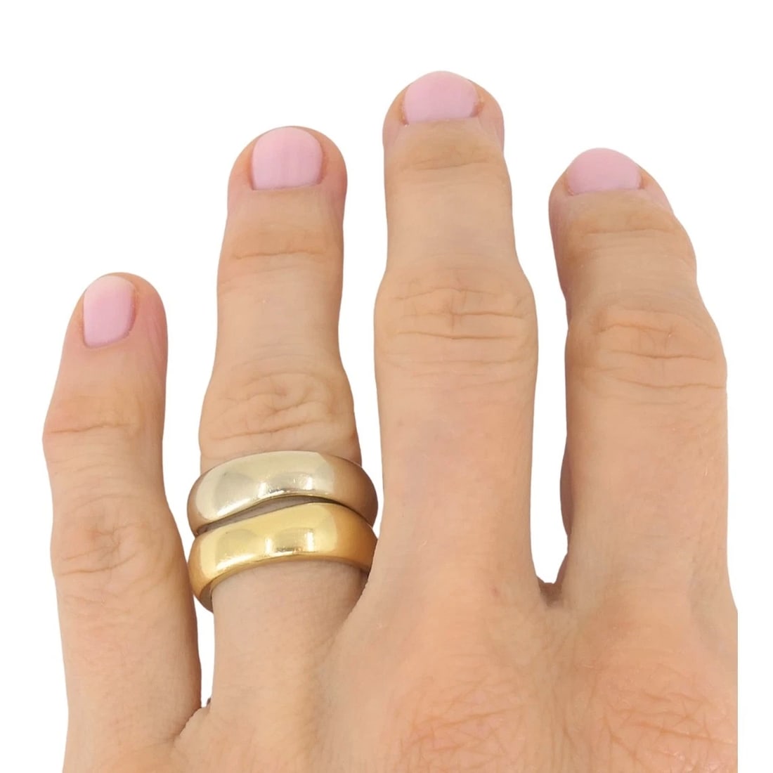 Vintage Cartier Love Me Band Ring Set 18k Gold - 13