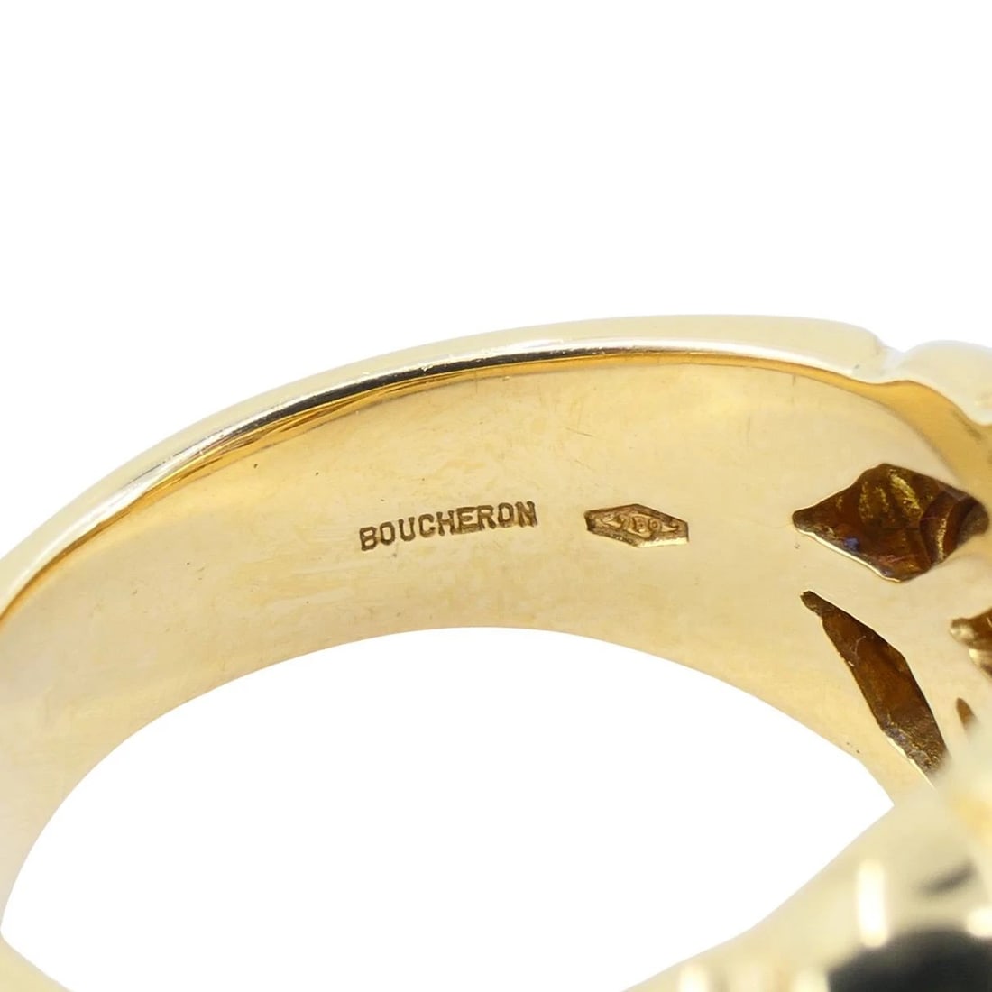 Vintage Boucheron 18k Gold Diamond Dome Ring - 9