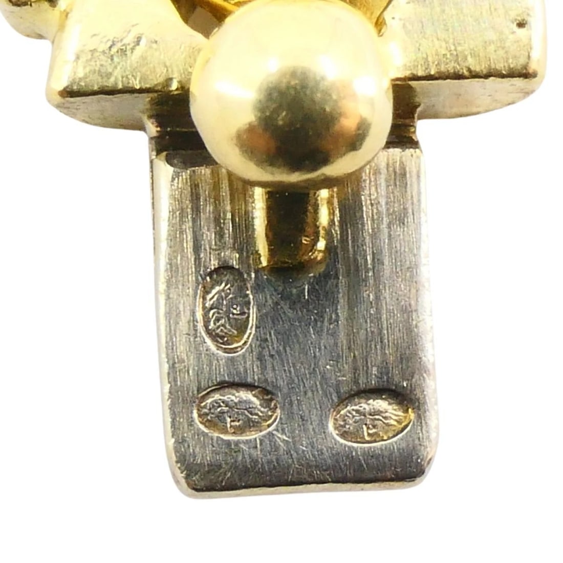 Vintage Bvlgari 18k Gold Monete Bronze Ancient Coin Curblink Bulgari Bracelet - 5