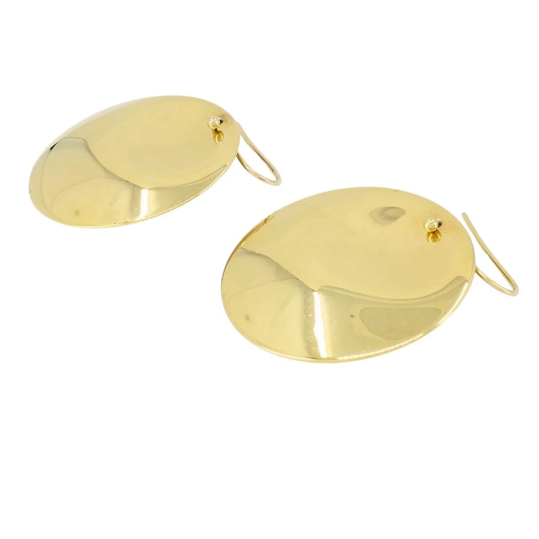 Tiffany & Co. Elsa Peretti 18k Gold Large Round Disc Earrings - 4