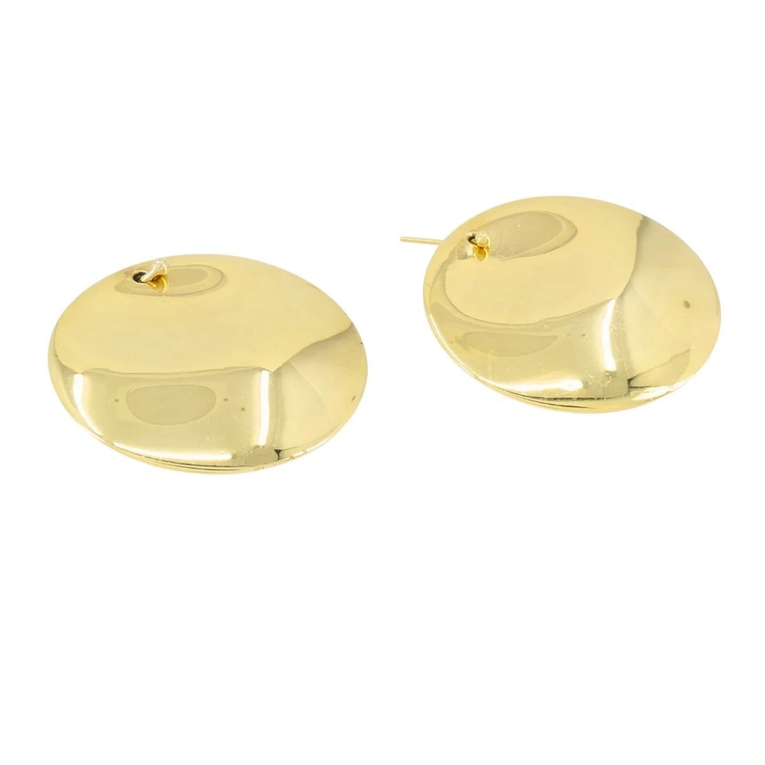 Tiffany & Co. Elsa Peretti 18k Gold Large Round Disc Earrings - 5