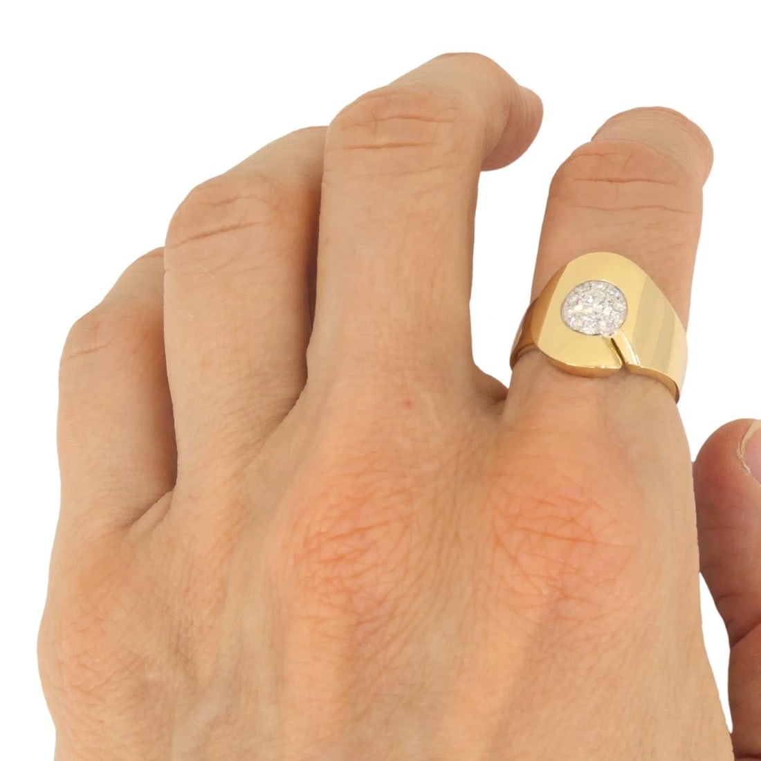 Dinh Van Menottes Ring 18k Gold Diamond - 2