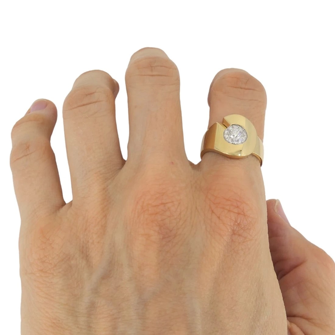 Dinh Van Menottes Ring 18k Gold Diamond - 8