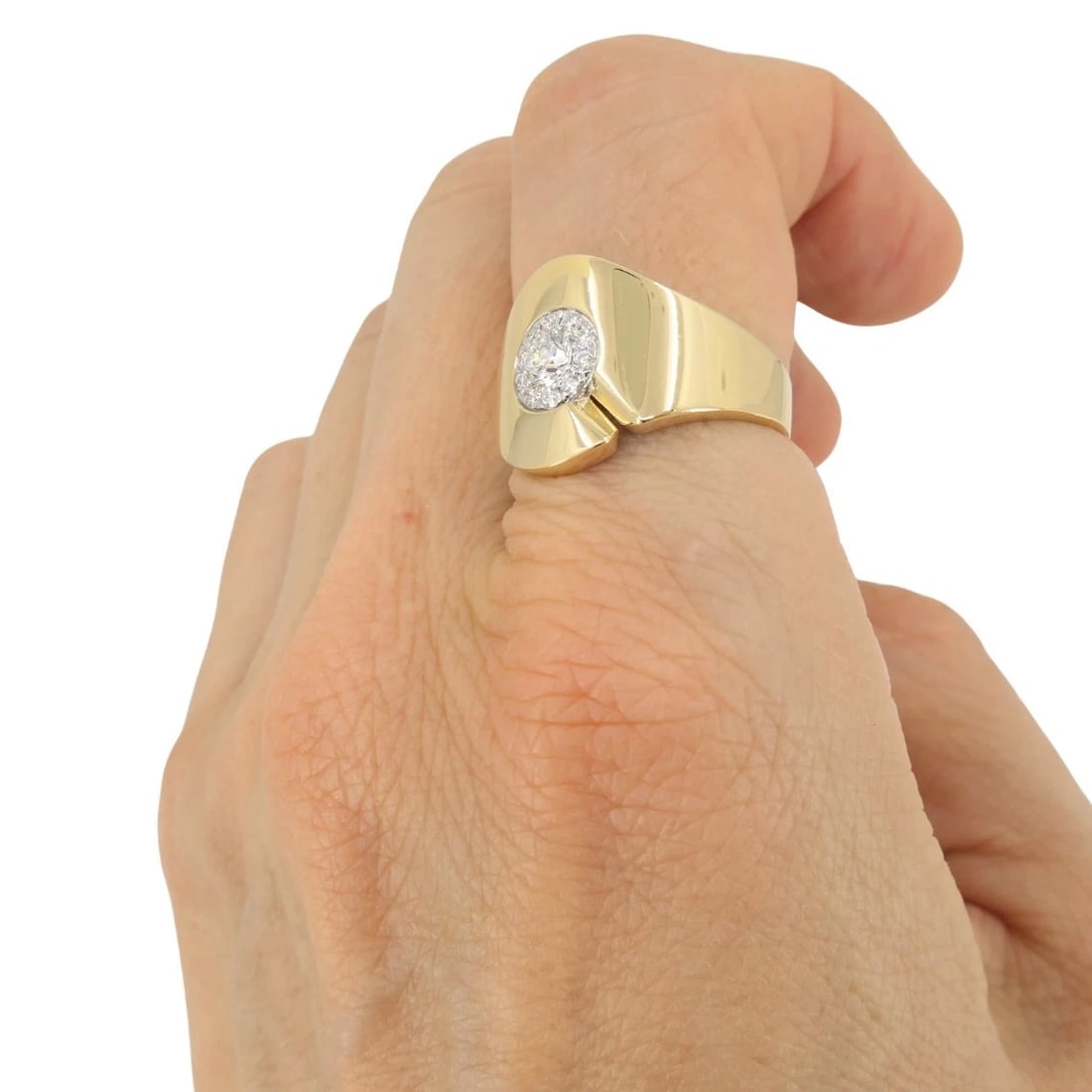 Dinh Van Menottes Ring 18k Gold Diamond - 9