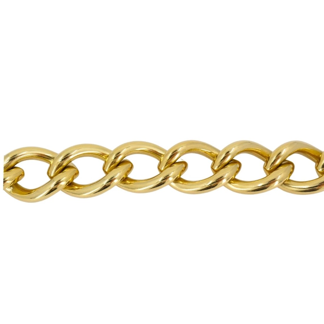 Vintage Italian Bracelet 18k Gold Marquise Shape Link - 7
