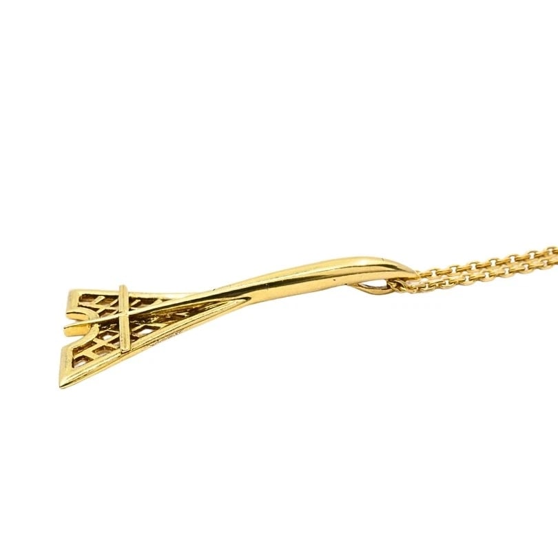 Fred Paris 18K Gold Eiffel Tower Pendant Necklace - 6