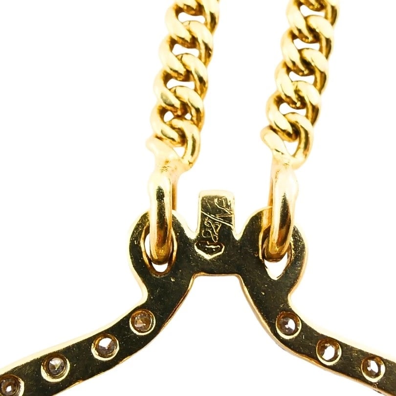 14k Gold Diamond Sapphire Pendant Necklace Eye Motif - 9