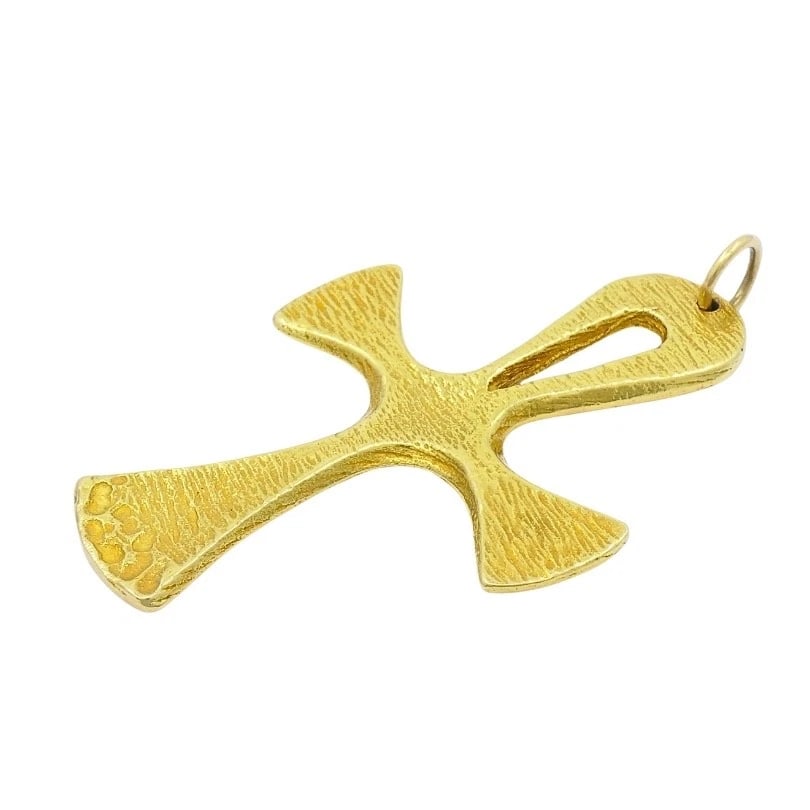 Pomellato 18k Yellow Gold Ankh Cross Pendant - 4