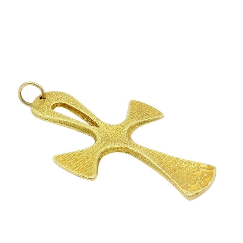 Pomellato 18k Yellow Gold Ankh Cross Pendant - 5