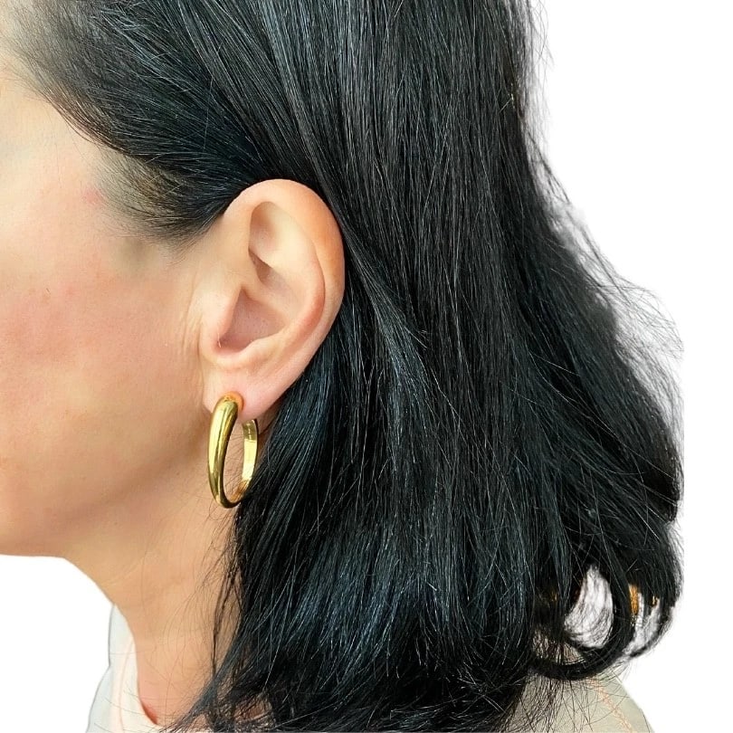 Pomellato 18k Yellow Gold Sculptural Hoop Earrings - 4