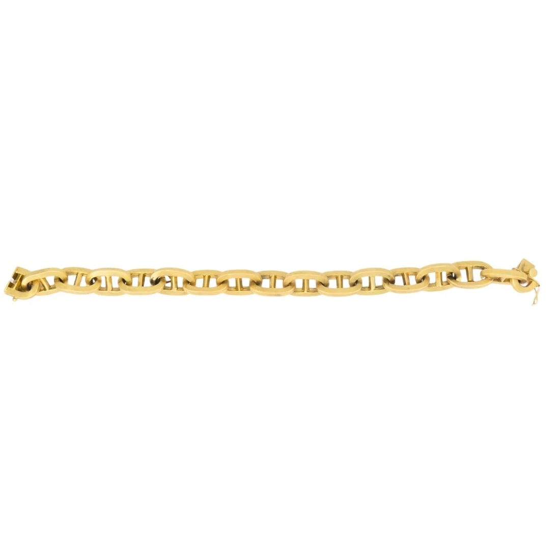 Vintage 18k Gold Mariner Link Bracelet - 4