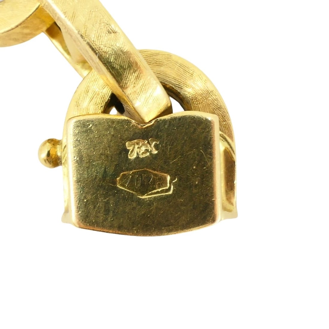 Vintage 18k Gold Mariner Link Bracelet - 6