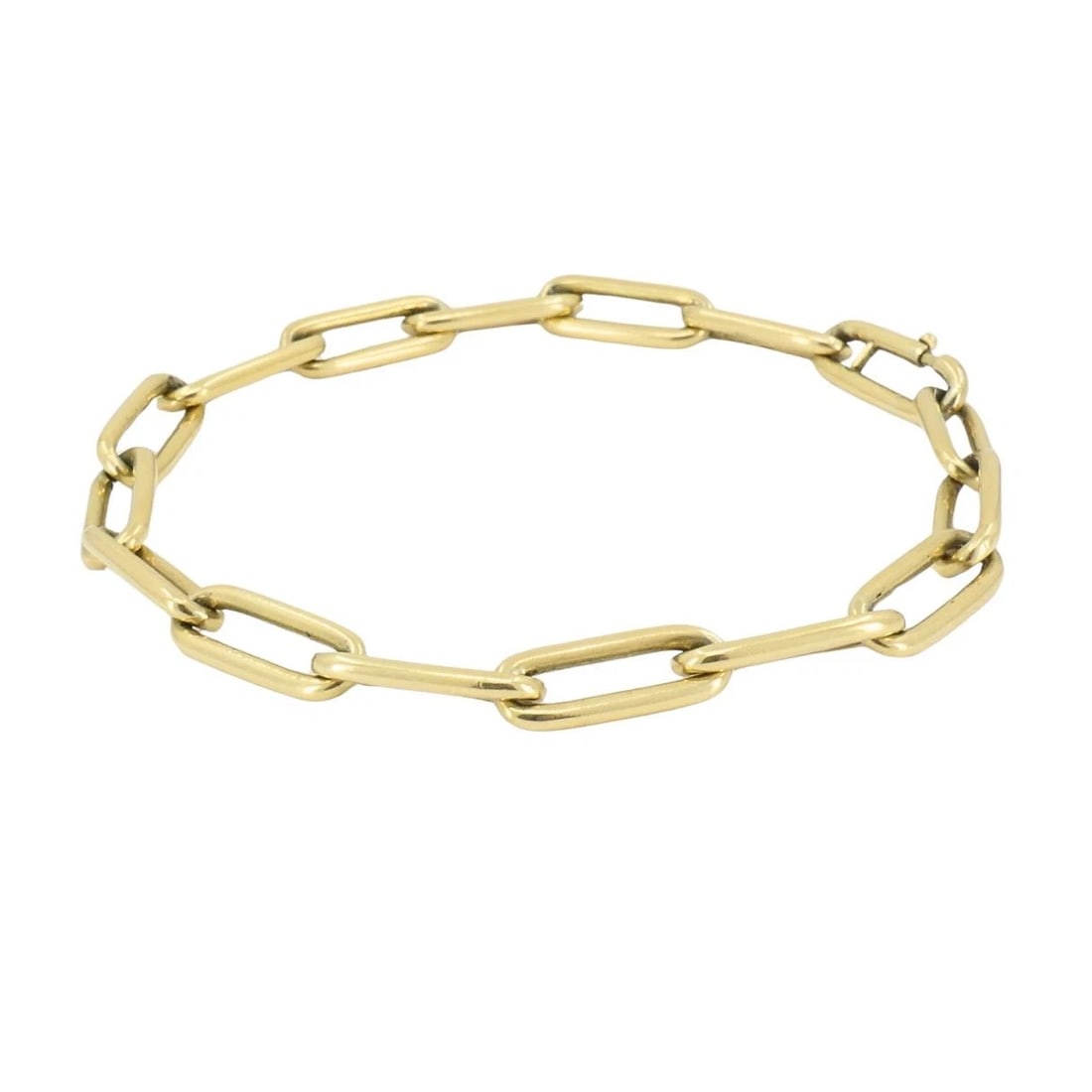 Vintage 14k Gold Paperclip Link Bracelet - 4