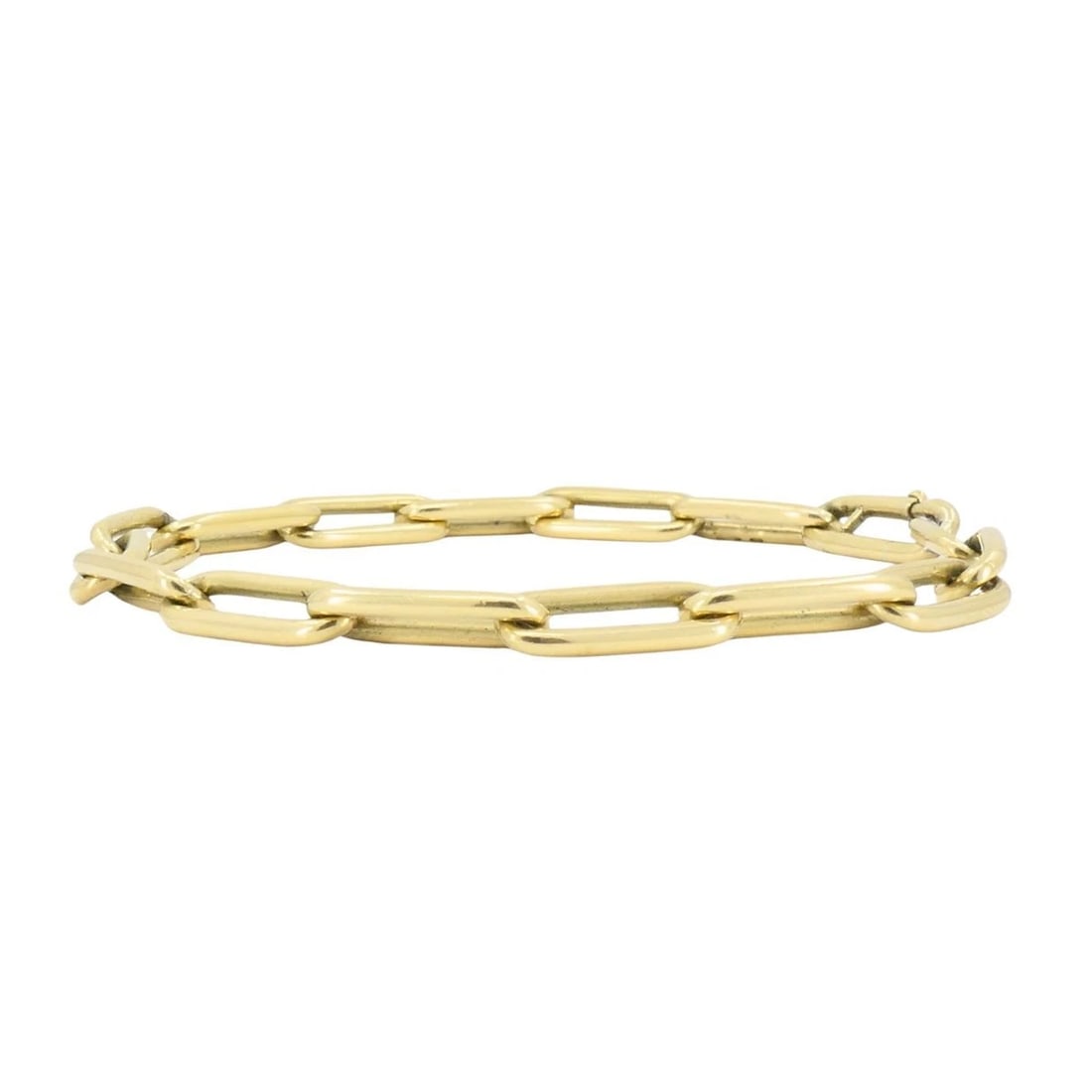 Vintage 14k Gold Paperclip Link Bracelet - 5