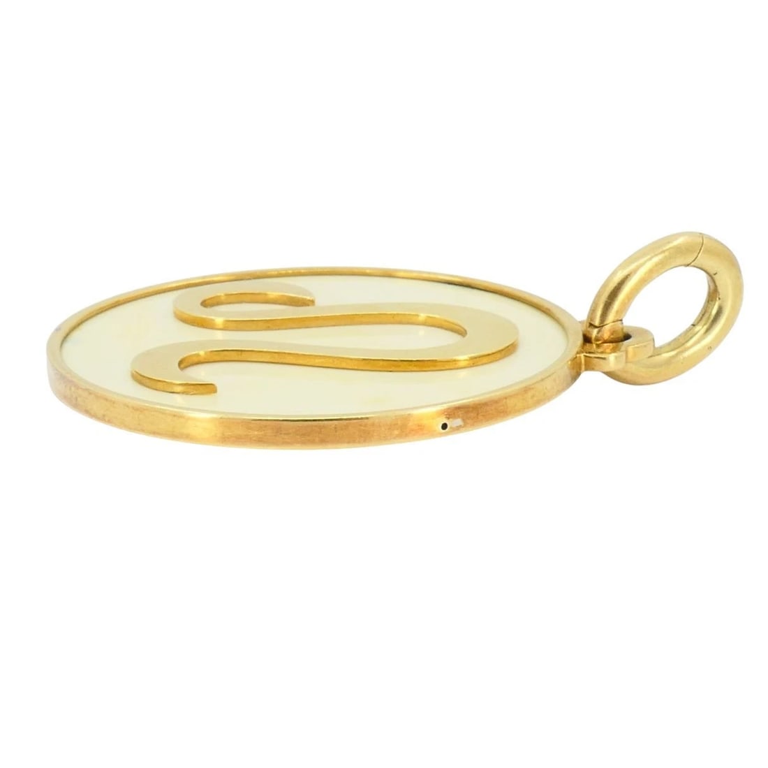 Vintage Bvlgari 18k Gold Bone Astrological Leo Pendant - 5