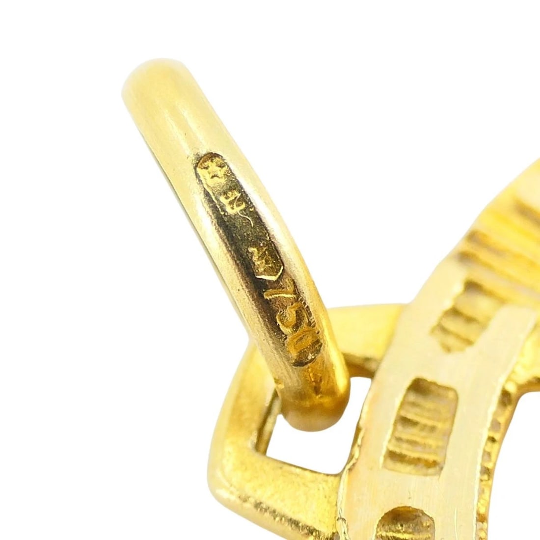 Vintage 18k Gold Aries Astrological Zodiac Pendant - 7