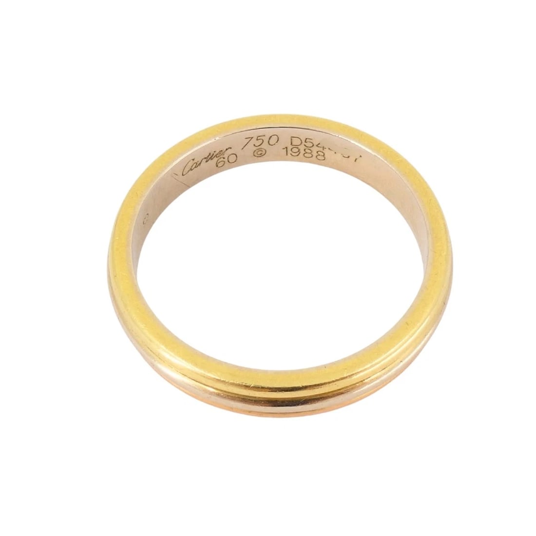 Cartier Trinity Band 18k Gold Men Ring Original Box - 3