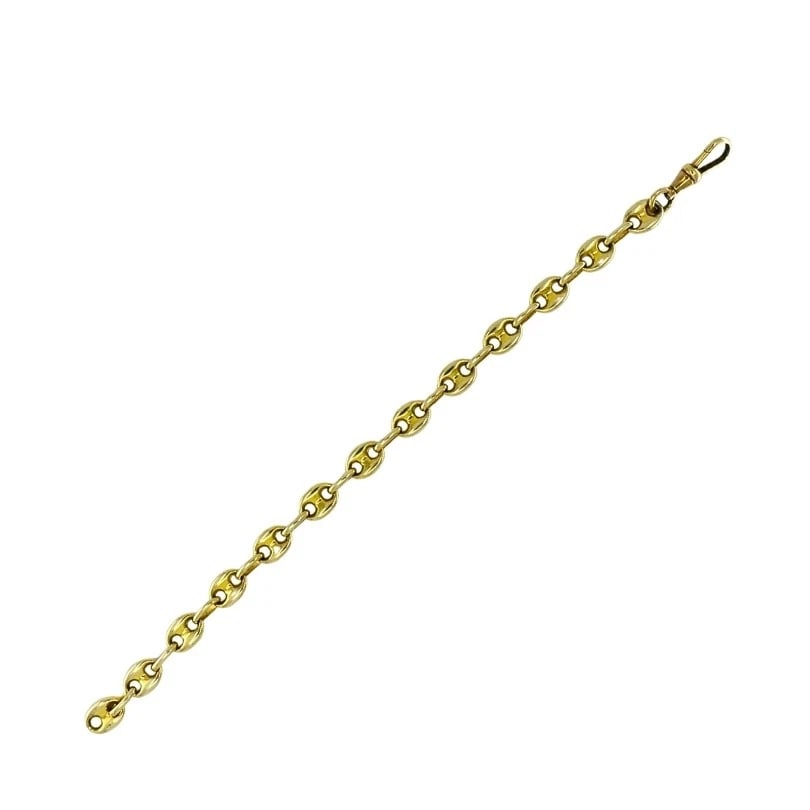 Vintage 14k Yellow Gold Mariner Link Bracelet - 6