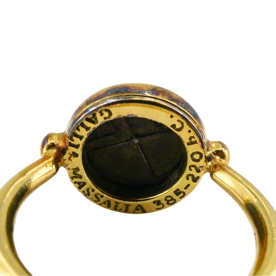 Bvlgari 18k Gold Monete Ancient Coin Bulgari Ring - 10