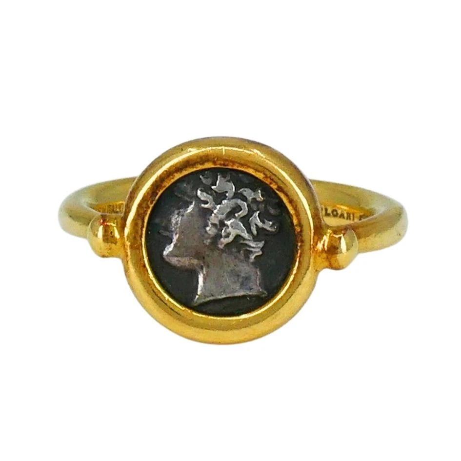 Bvlgari 18k Gold Monete Ancient Coin Bulgari Ring (1 of 12)