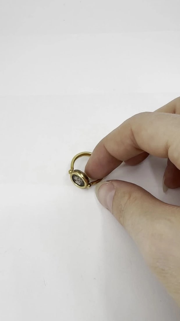 Bvlgari 18k Gold Monete Ancient Coin Bulgari Ring - 2