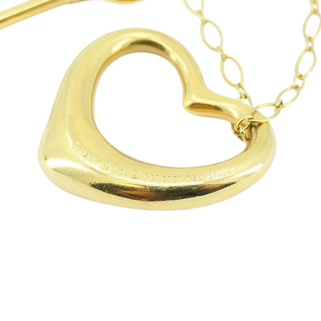 Tiffany & Co. Elsa Peretti Open Heart Key Pendant Necklace - 7