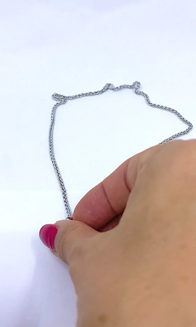 18k White Gold Monogram "S" Pendant Necklace - 2