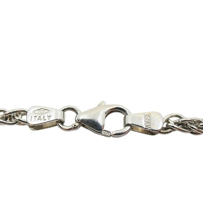 18k White Gold Monogram "S" Pendant Necklace - 9