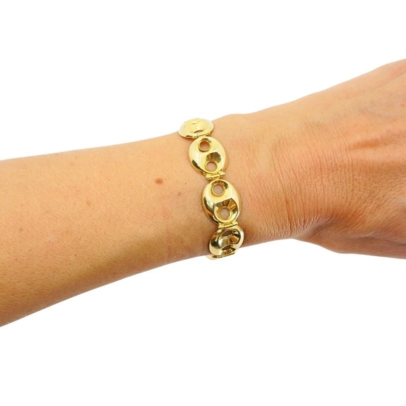 18k Yellow Gold Mariner Link Bracelet - 3