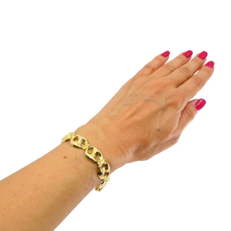 18k Yellow Gold Mariner Link Bracelet - 4