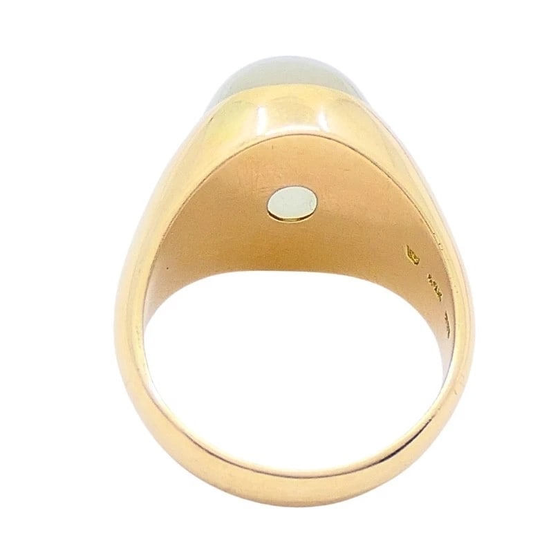 Vintage 14k Gold Moonstone Cabochon Ring - 8