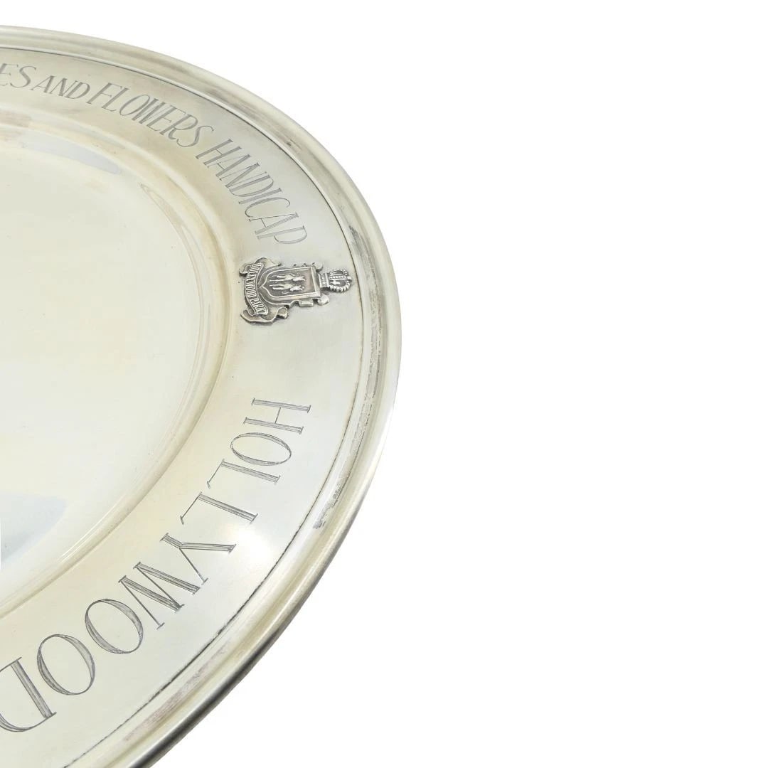 1964 Sterling Silver Lakes and Flowers Handicap Hollywood Park Trophy Plate - 7