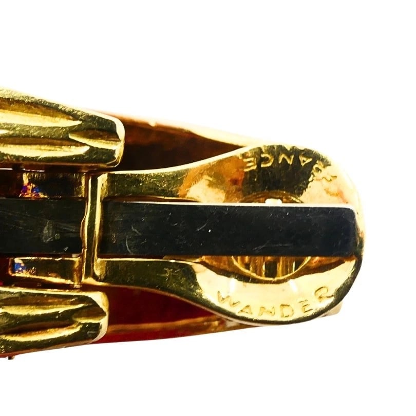 Wander France Modern 18k Gold Geometric Clip-On Earrings - 10