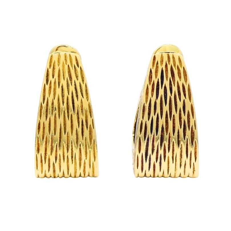 Wander France Modern 18k Gold Geometric Clip-On Earrings - 5