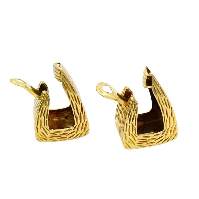 Wander France Modern 18k Gold Geometric Clip-On Earrings - 8