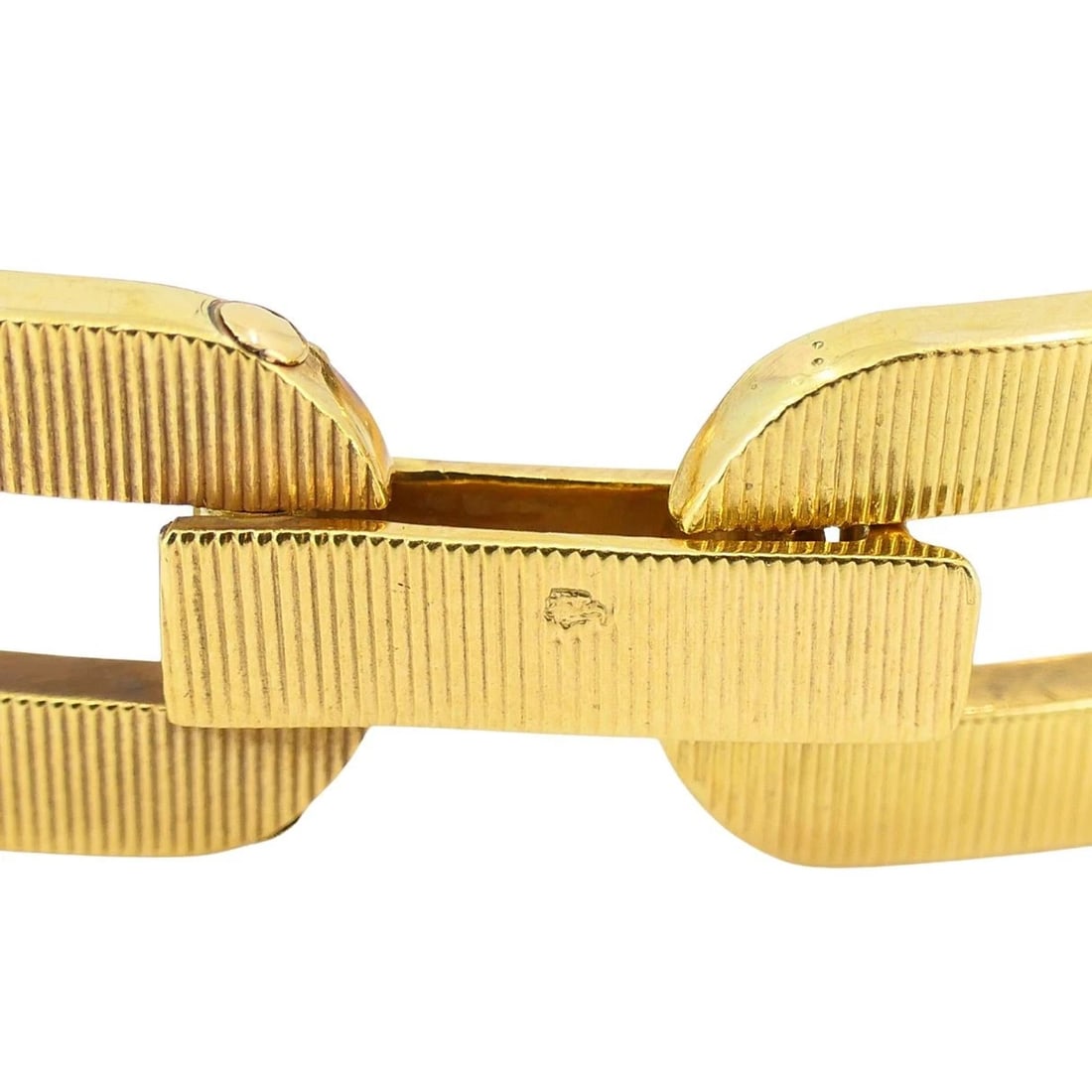 Vintage Hermès 18k Gold Amethyst Clamper Bracelet - 12