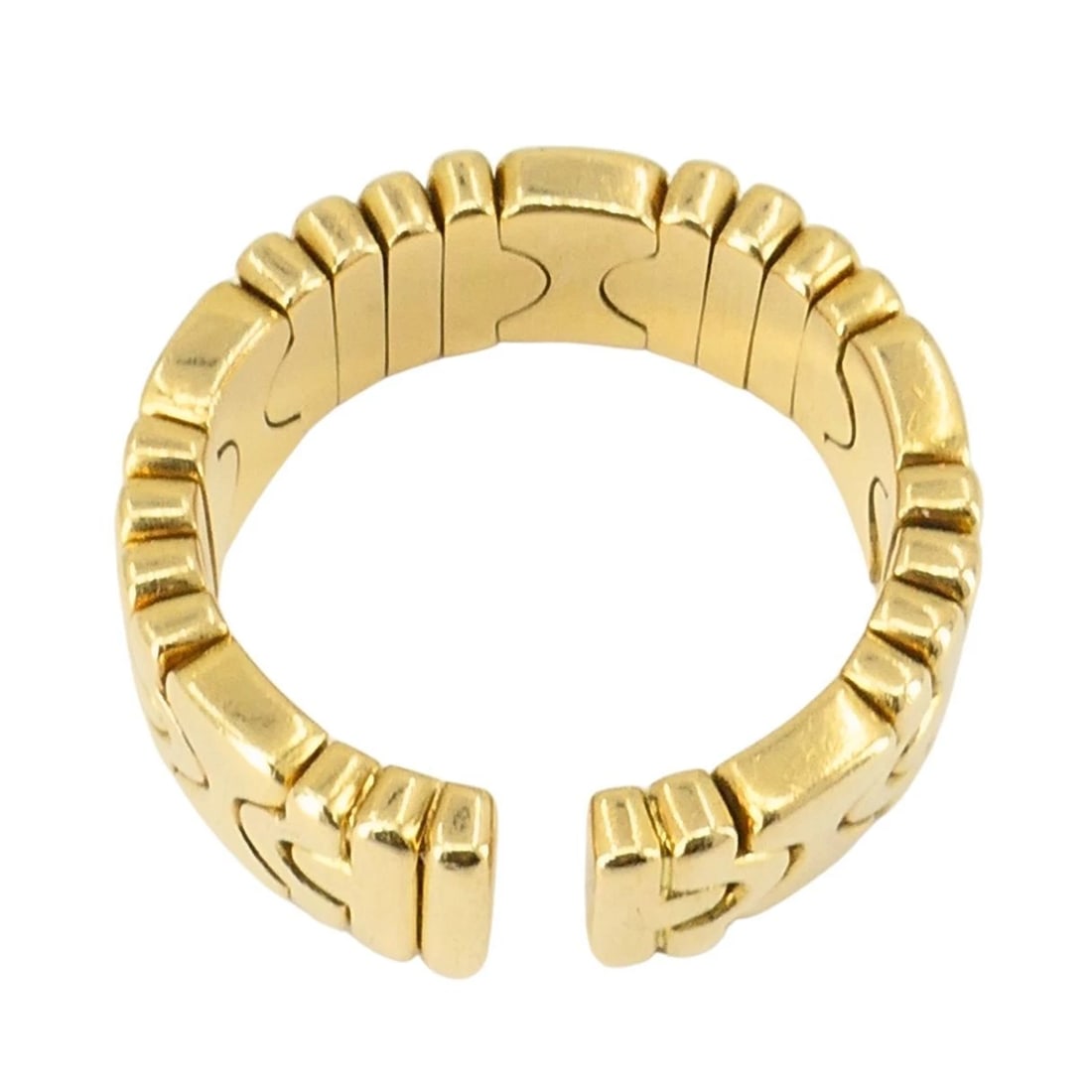 Vintage Bvlgari 18k Gold Parentesi Ring - 10
