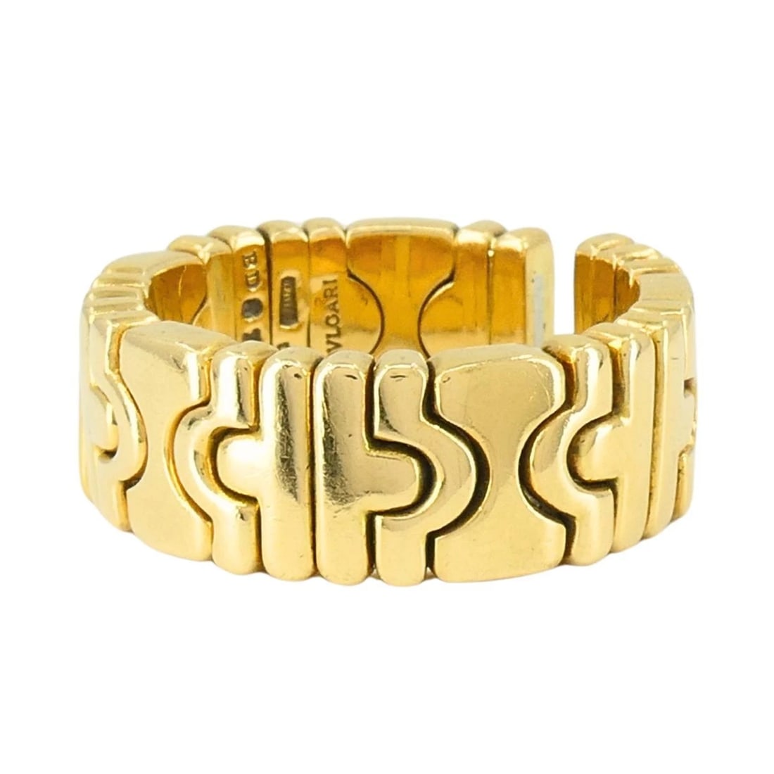 Vintage Bvlgari 18k Gold Parentesi Ring - 8