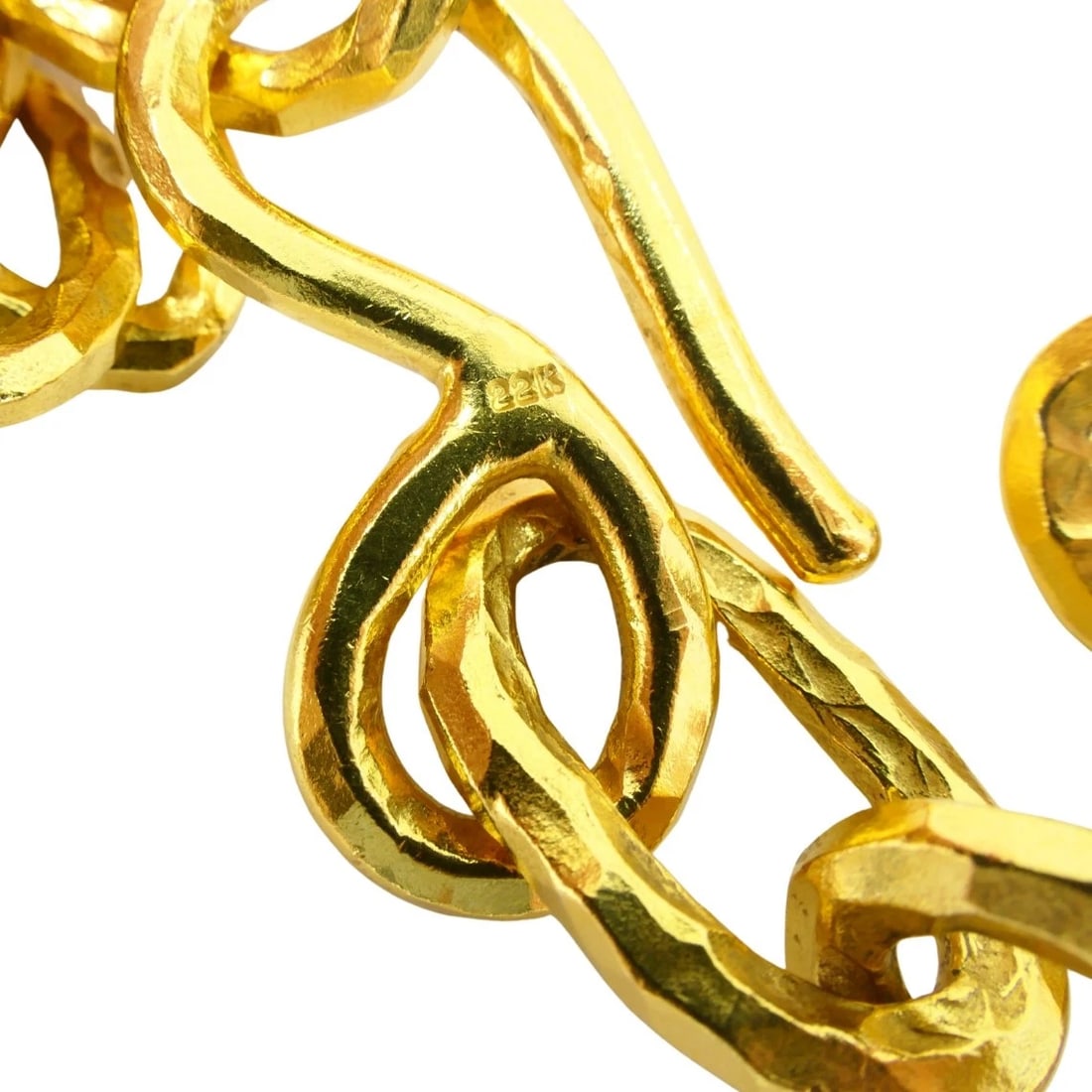 Jean Mahie Vintage 22k Gold Heavy Chain Necklace - 6