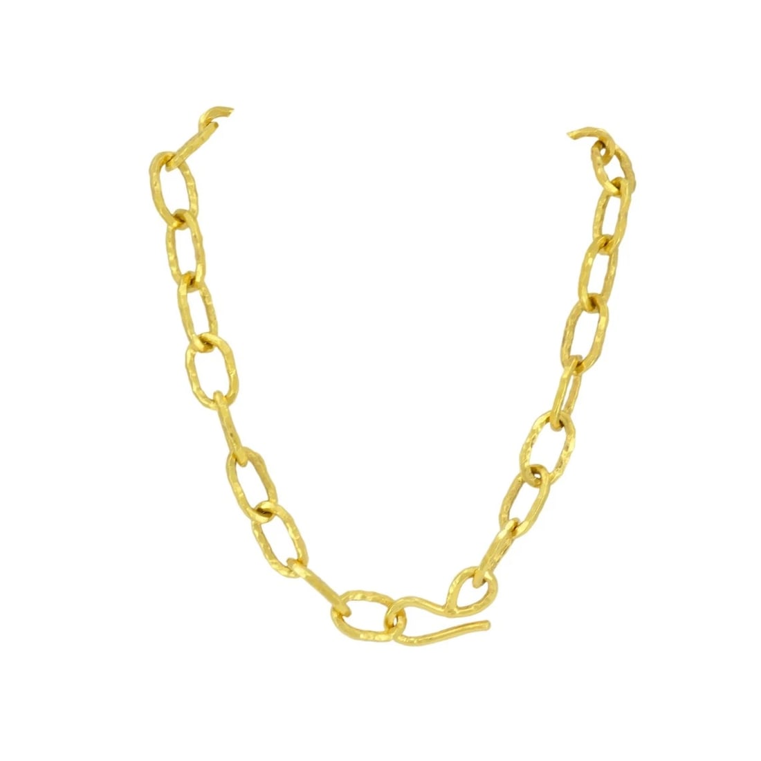 Jean Mahie Vintage 22k Gold Heavy Chain Necklace - 7