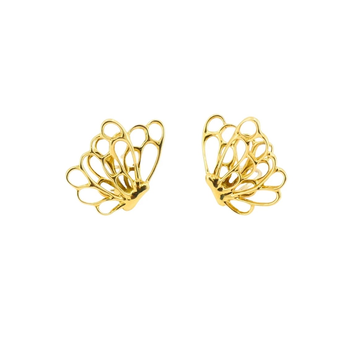 Angela Cummings 18k Gold Butterfly Earrings Vintage Designer Jewelry - 6